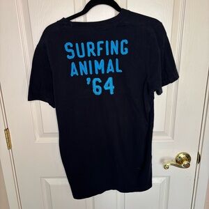 Hollister Navy Blue Surfing Animal Cotton Tee T-Shirt Men’s XL Soft
